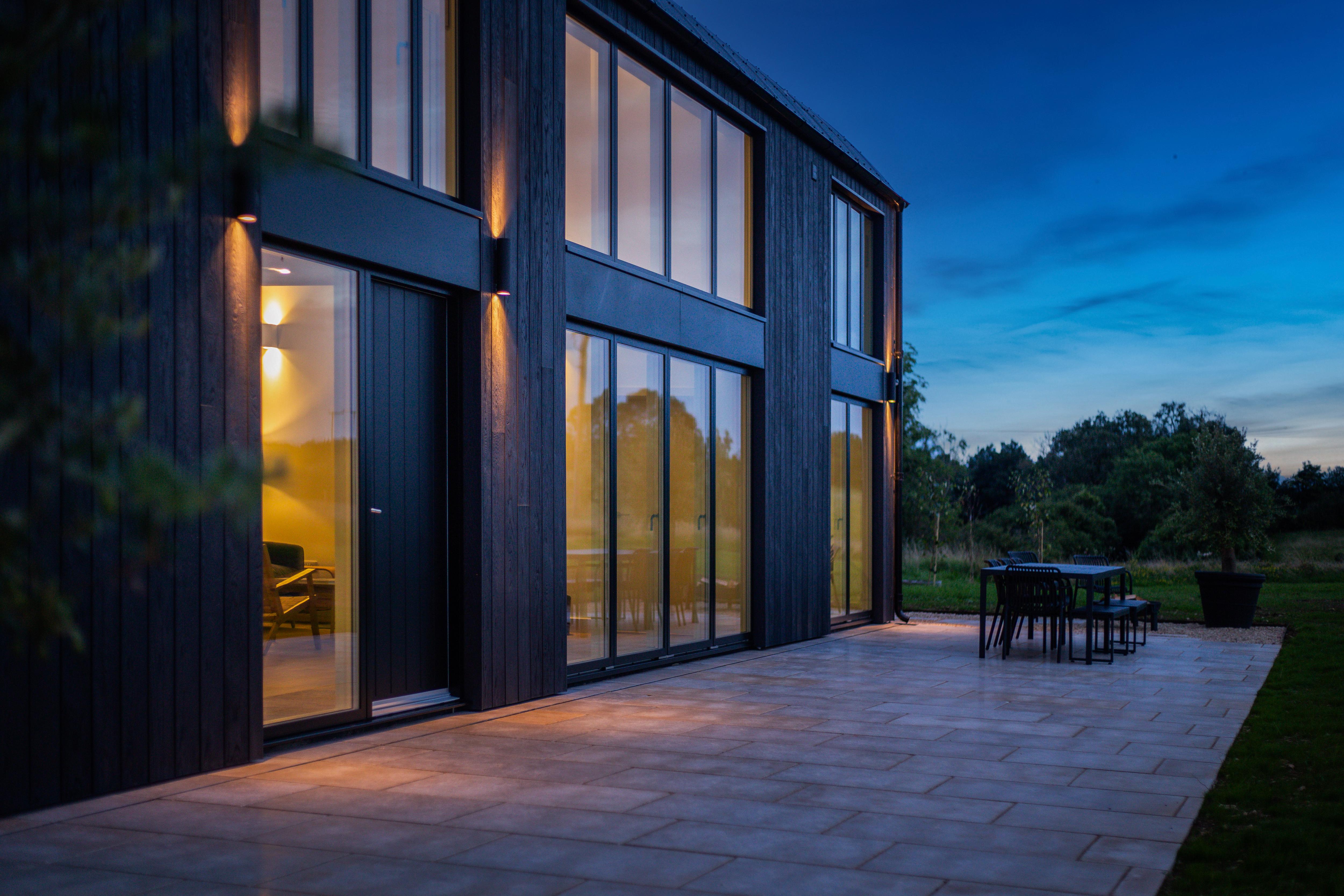 Barn at Night - Guttering Ideas