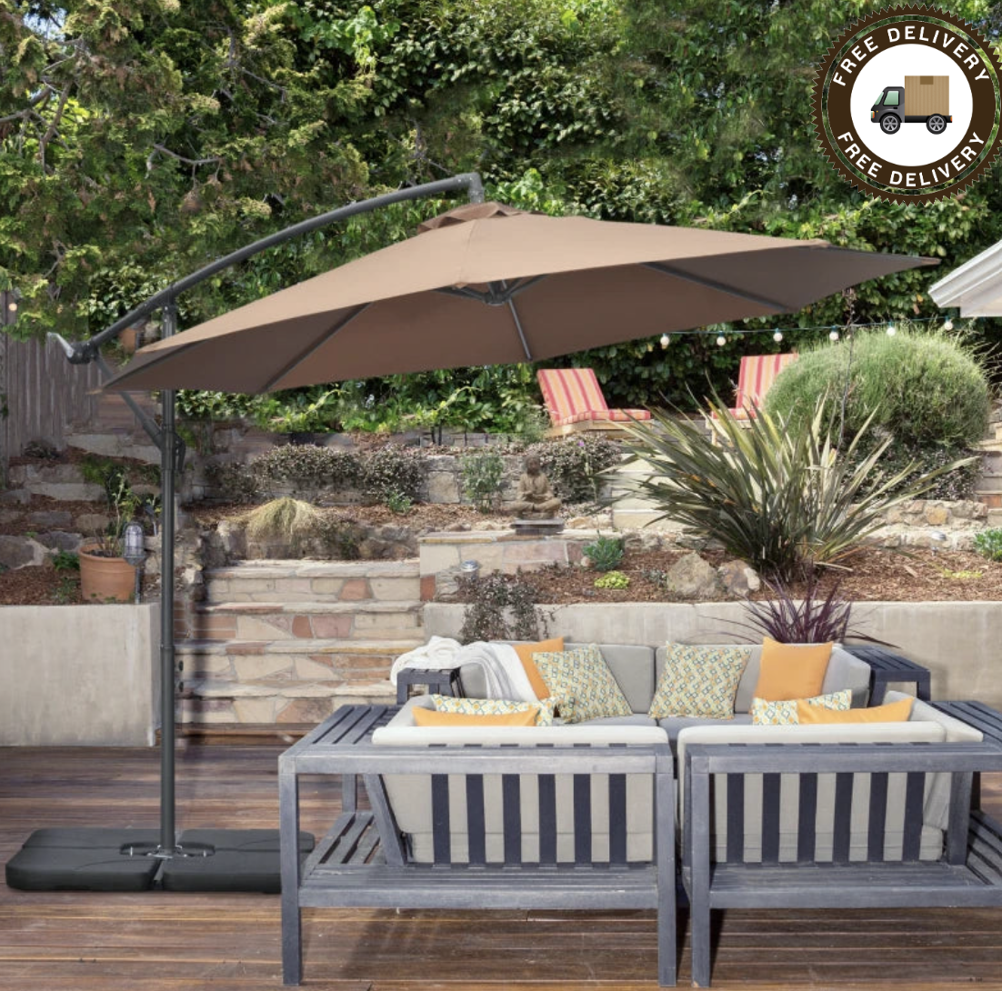 banana parasol patio umbrella SDdPulse Mediterranean Garden Parasol, Outdoor Courtyard Umbrella, Hand-Operated Design for Sunshade Beach Umbrella, Off-White : Patio, Lawn & Garden Product Highlights 10ft Banana Parasol Umbrella Outdoor