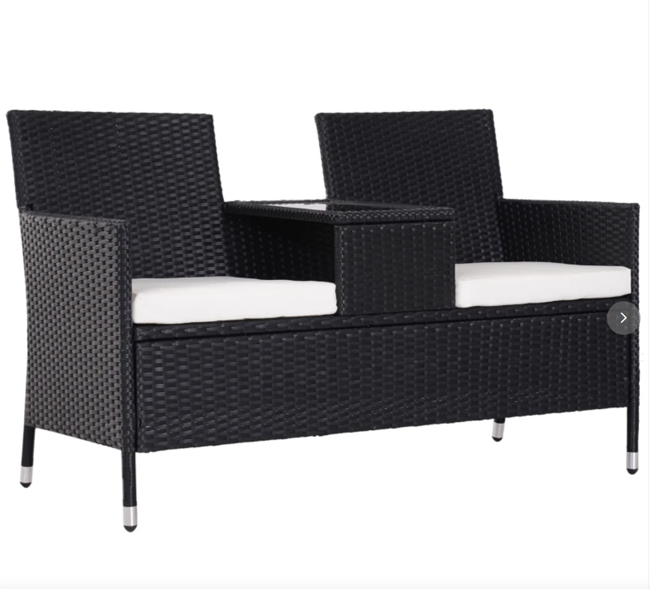 Black wicker chairs with cushions best sale