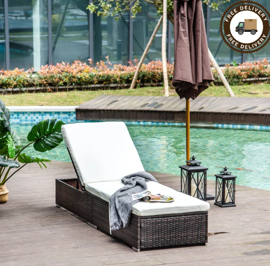 Fold away rattan sun loungers hotsell