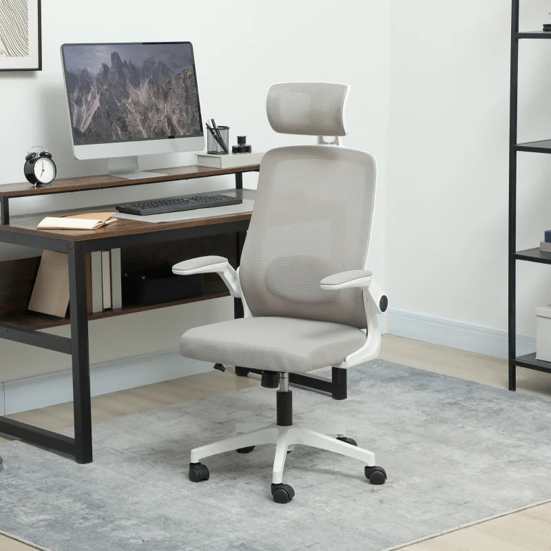 Ergonomic Multi-Adjust Office Chair in Grey - Comfortable, Stylish, and Supportive for Home and Office Use
