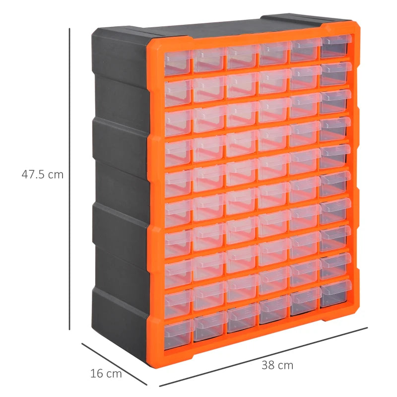 60 Drawer Wall Mount Storage Cabinet for Tools