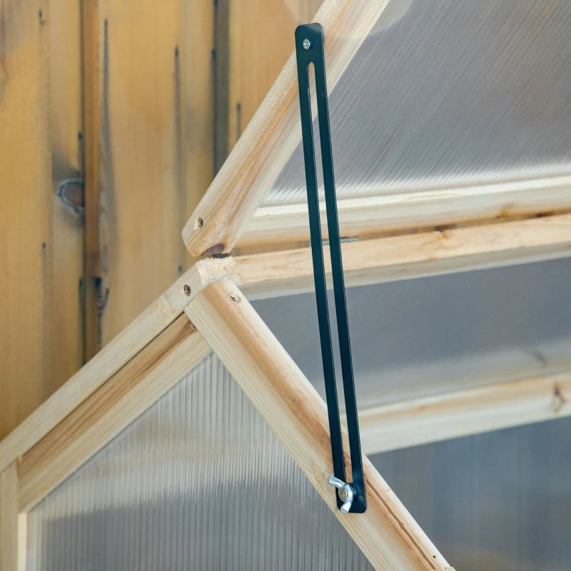 Wooden Greenhouse Cold Frame for Plants and Vegetables, Green, 90 x 52 x 50cm