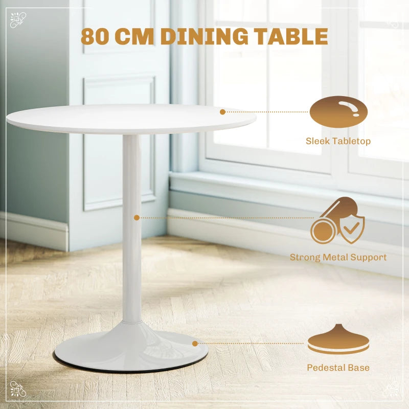 Stylish Five-Piece Modern White Dining Set - Perfect for Contemporary Homes, Includes Table and Four Chairs