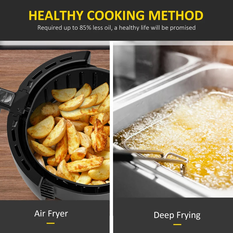 5.5L 1700W Digital Air Fryer with Adjustable Temperature 80-200°C - Healthy Cooking Made Easy!