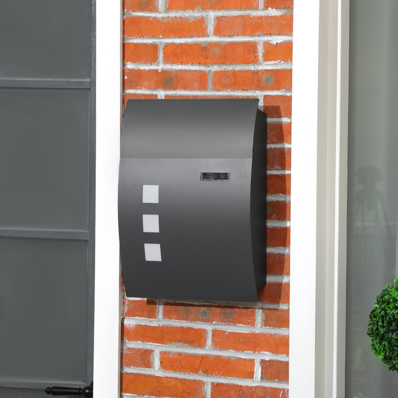 Wall-Mounted Letterbox With 2 Keys and Nameplate