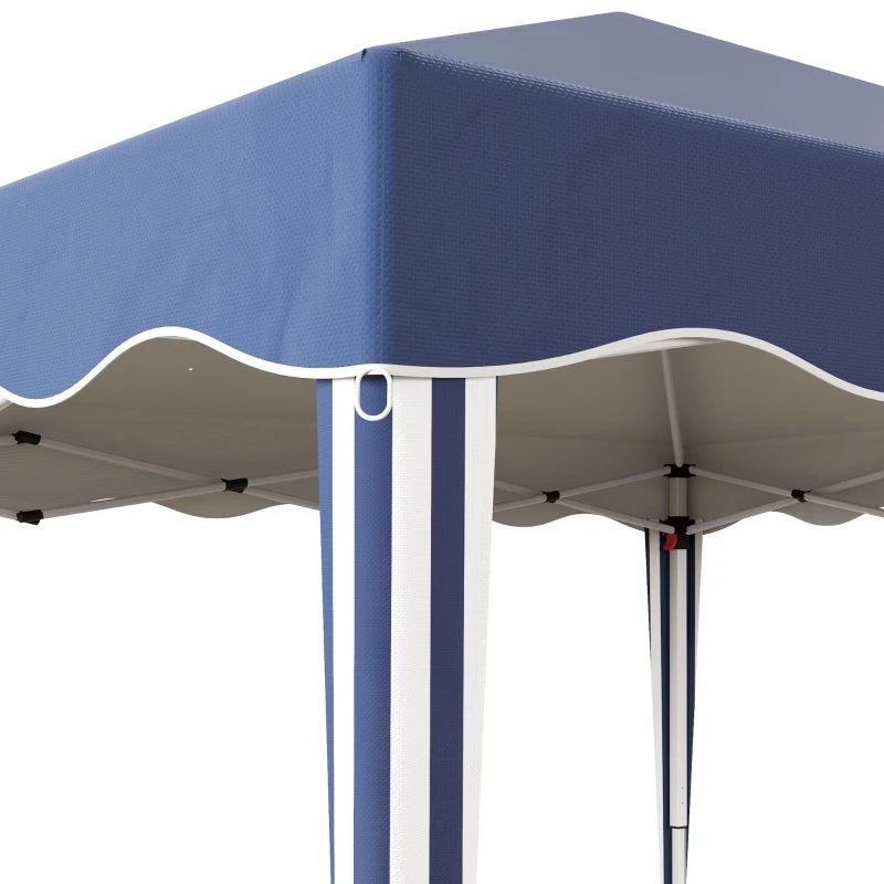 Blue Adjustable Height Pop-Up Gazebo with Bag