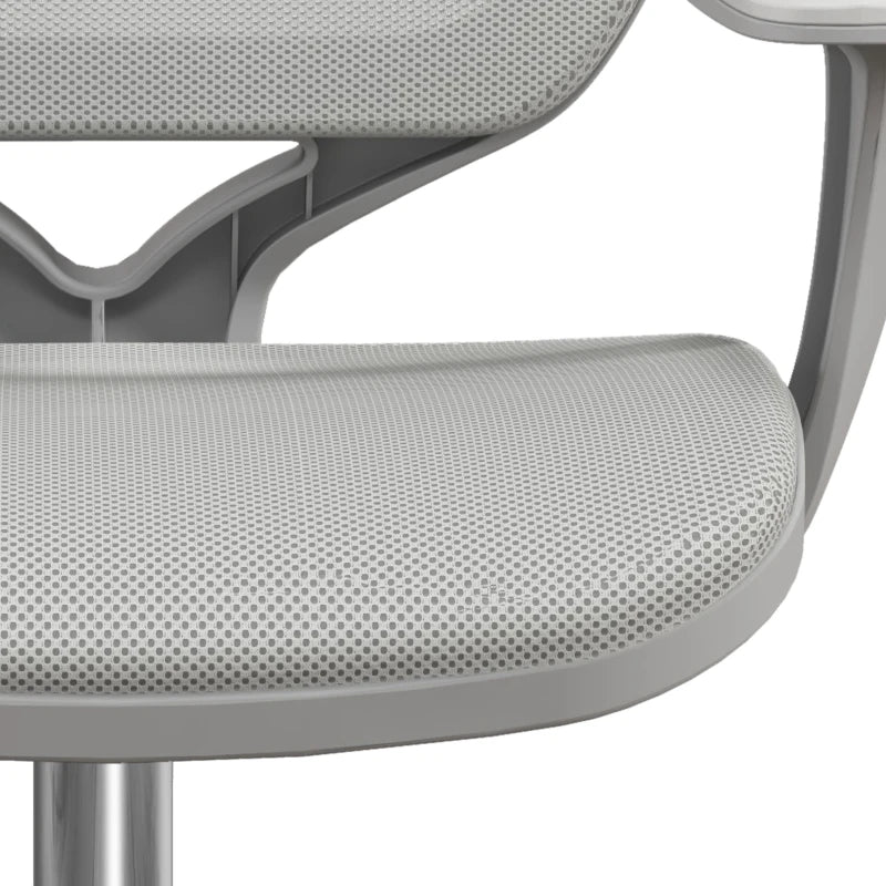 Vinsetto Ergonomic Mesh Back Office Chair - Adjustable Height, Grey, 44-56cm, Comfortable Desk Chair for Home & Office