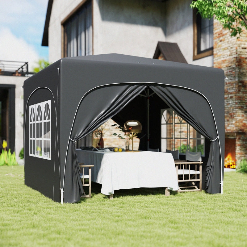 Durable 3x3m Pop-Up Gazebo Shelter with Accessories