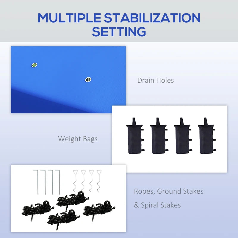 Blue 3x3m Pop-Up Gazebo Kit