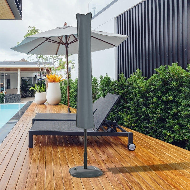 Waterproof Garden Parasol Cover - Black 178 x 25/35 cm