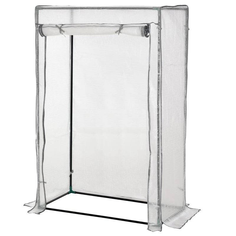 Compact Greenhouse with Roll-up Door, Tomato Greenhouse, Green, Small Outdoor Grow House