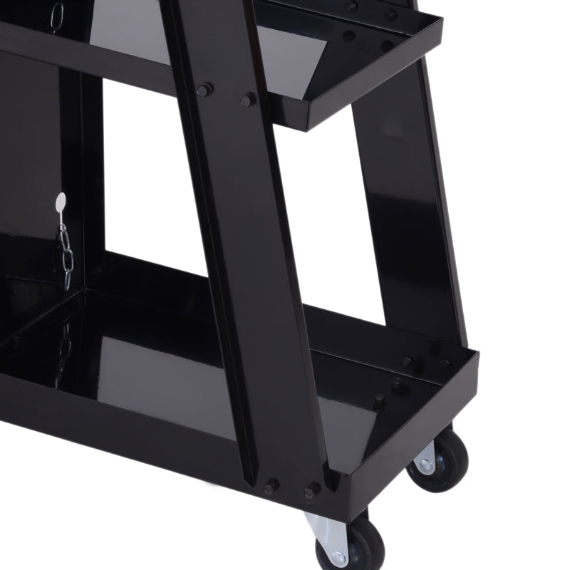 Welding Cart with Safety Chain and Wheels