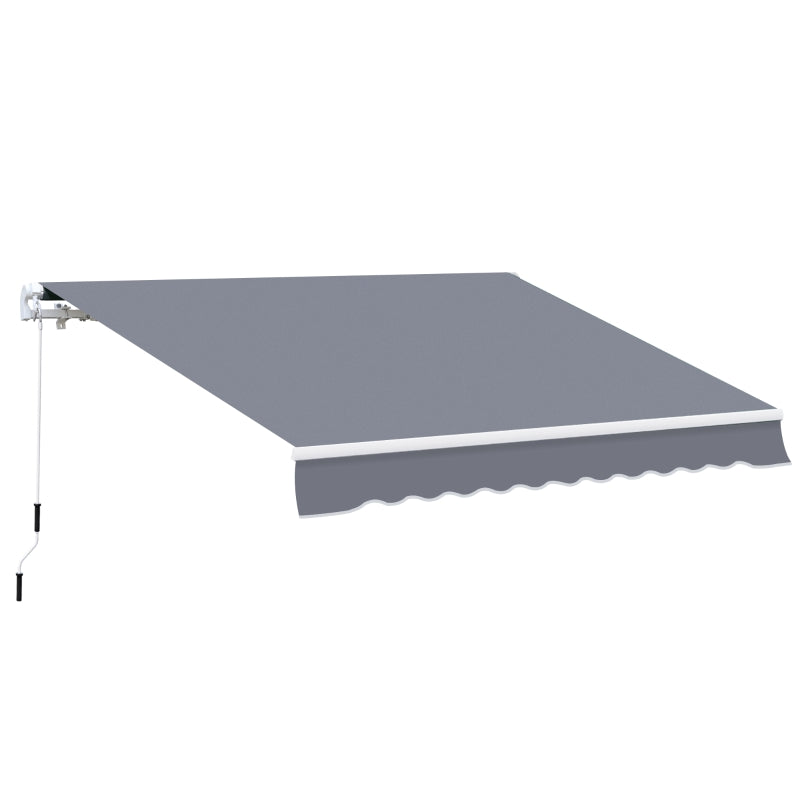 Grey 4m x 3m Awning - Fully Retractable