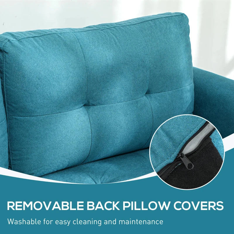 Light Blue 'L' Shape Modular Sofa with Storage for Stylish Living Rooms