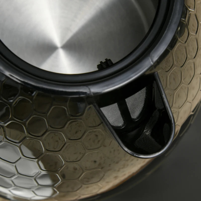 1.7L 3000W Fast Boil Kettle & 2 Slice Toaster Set - Auto Shut Off, Browning Controls, Black Kitchen Essentials