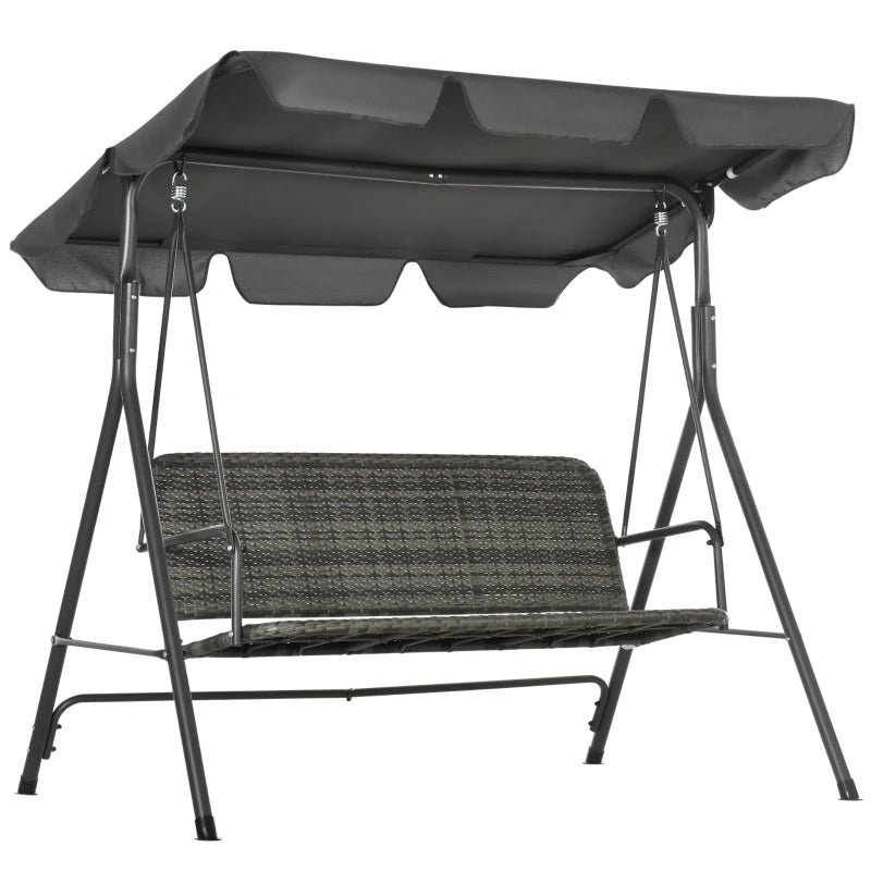 3 Seater Garden Swing Bench - Grey