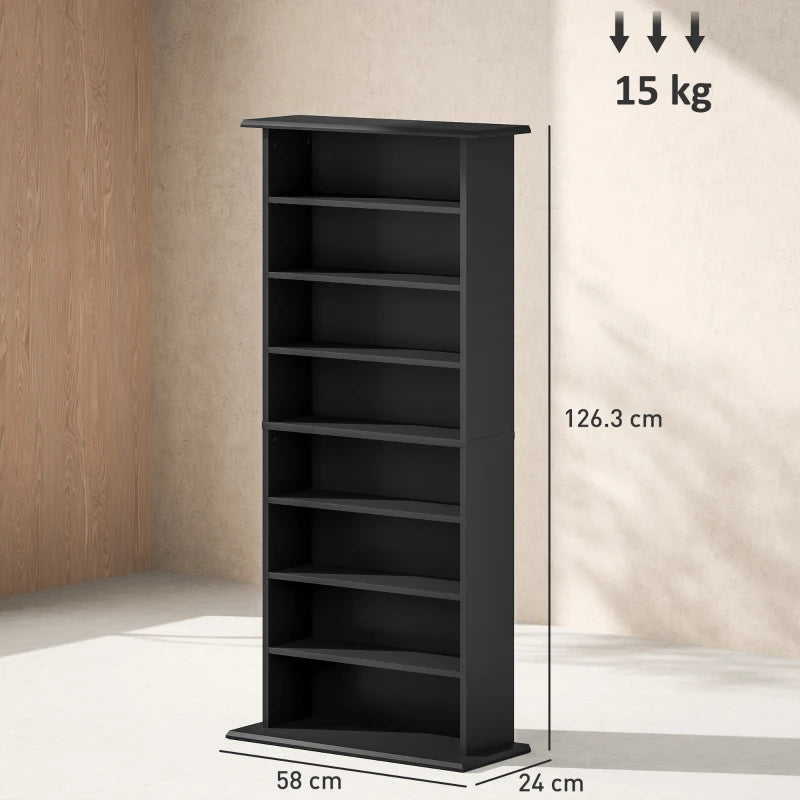 360 CD Storage Unit - Black | Stylish & Durable Media Organizer for CDs, DVDs, and Games | Space-Saving Design