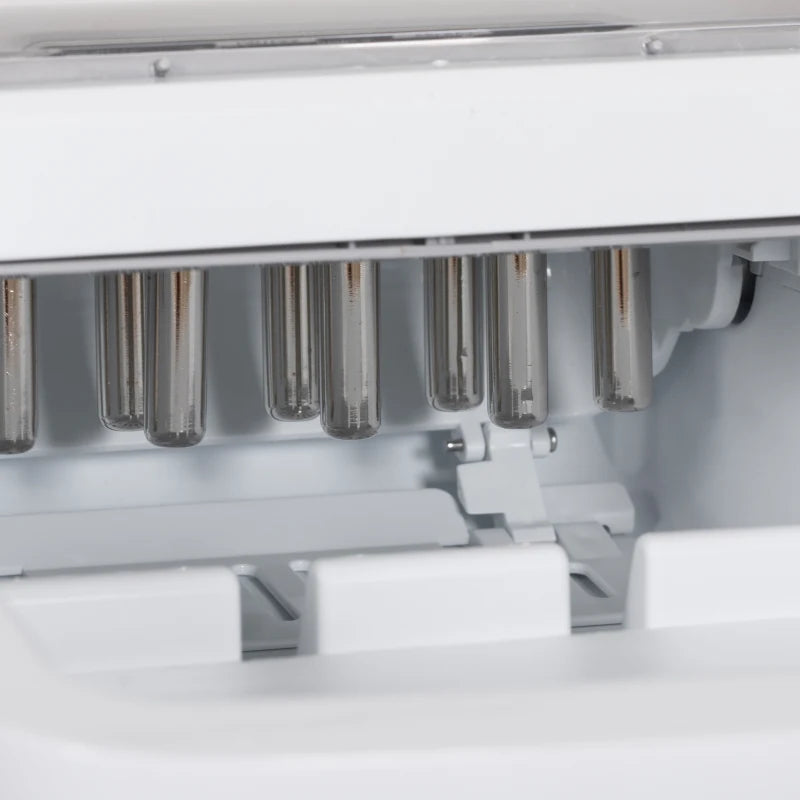 12kg Countertop Ice Cube Maker Machine with Scoop - Compact White Ice Maker for Home & Office Use