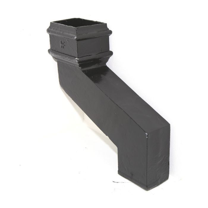 Hargreaves Cast Iron 100x75mm Rectangular Side Offset 115mm Projection - Painted Black