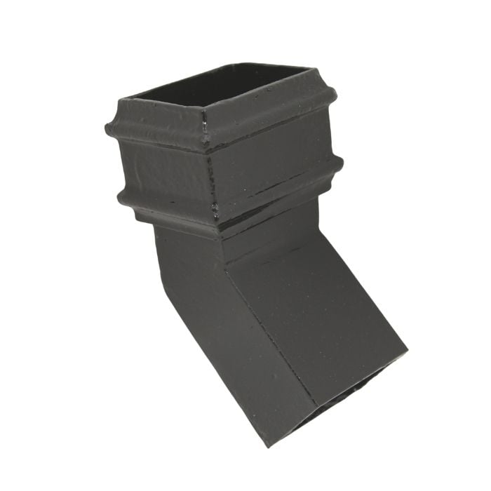 Hargreaves Cast Iron 150x100mm 135 Degree Rectangular Bend - Painted Black