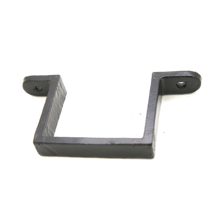 Hargreaves Cast Iron 100x75mm Plain Rectangular Earband - Painted Black