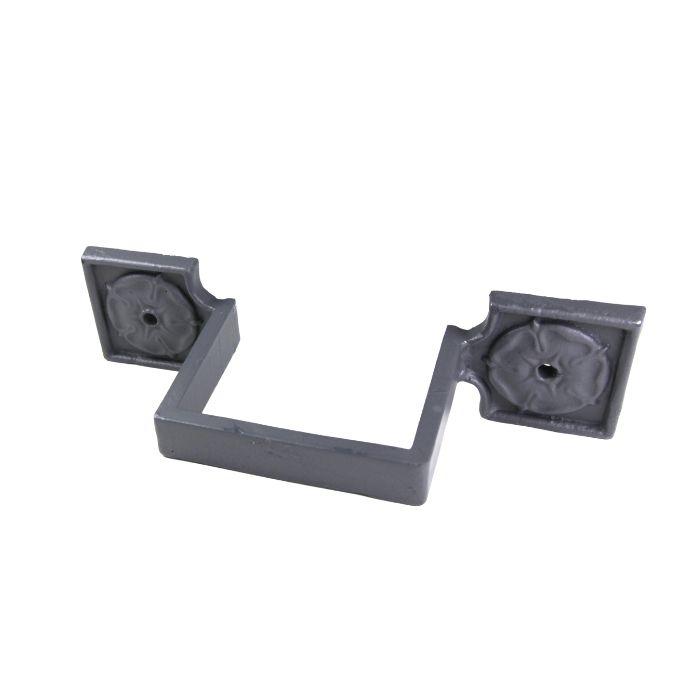 Hargreaves Cast Iron 100x75mm Ornamental Rectangular Earband Type A - Primed