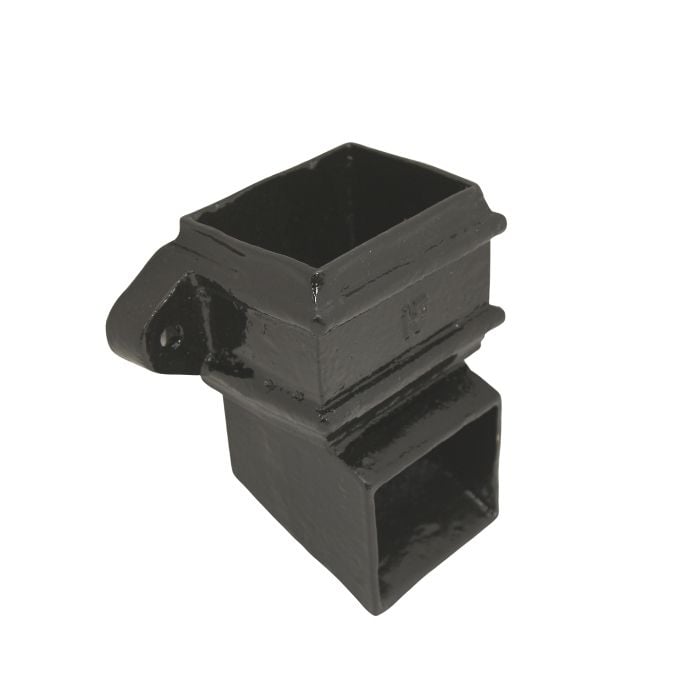 Hargreaves Cast Iron 75x75mm Eared Square Shoe - Painted Black