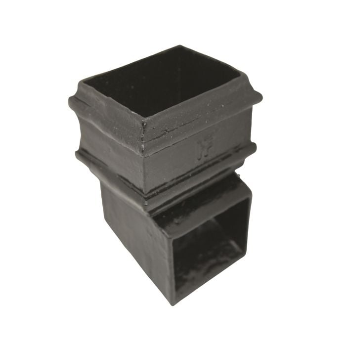 Hargreaves Cast Iron 75x75mm Plain Square Shoe - Painted Black