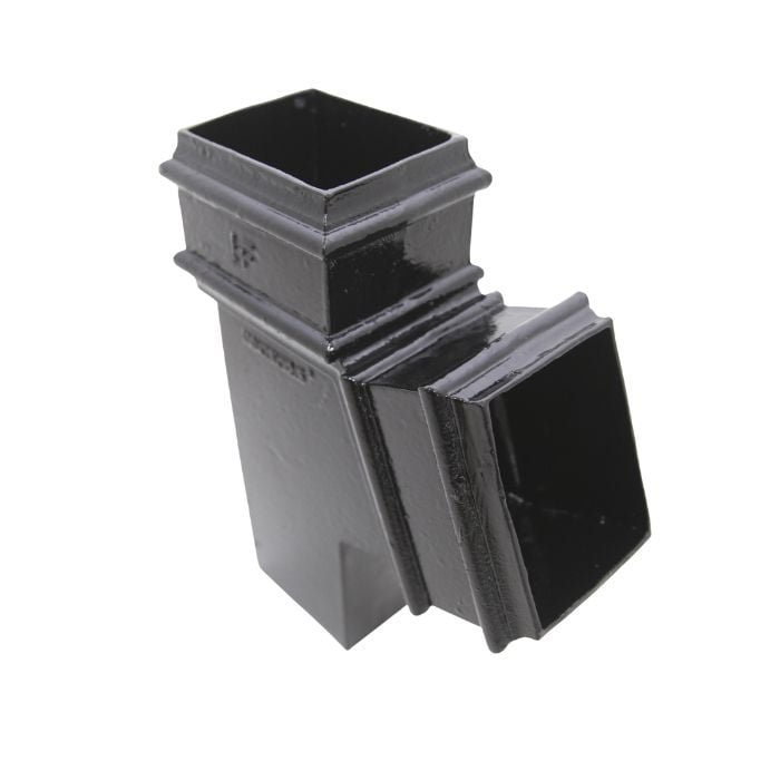 Hargreaves Cast Iron 125x100mm 112.5 Degree Rectangular Branch - Painted Black