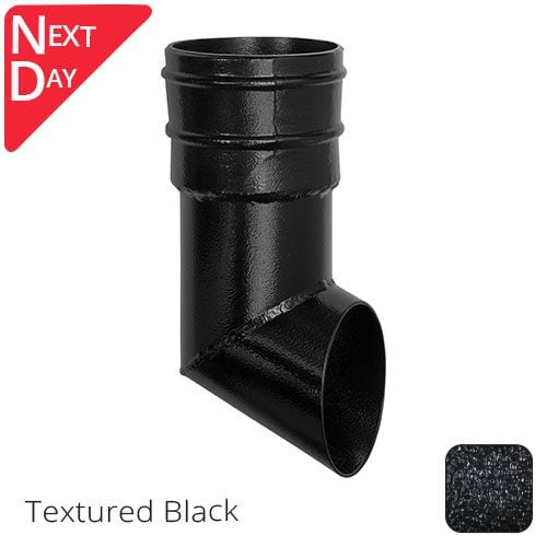 Alumasc 100mm (4") Cast Aluminium Downpipe Non-Eared Shoe - Textured Black