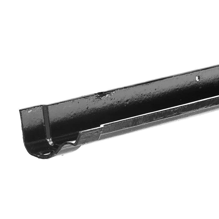 Hargreaves Cast Iron 115mm Ogee Gutter 1829mm - Painted Black