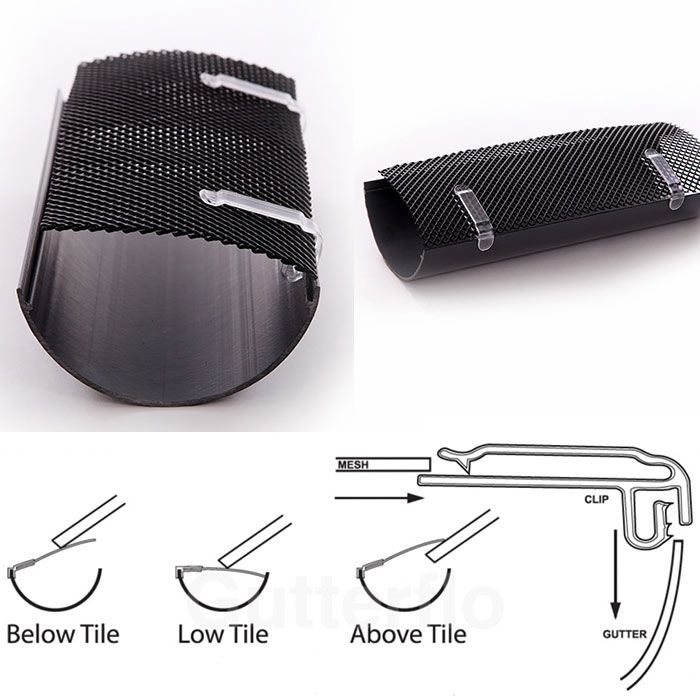 Alumasc 110mm GutterFlo HDPE Grid Mesh 4mtr Roll - comes with 16 polycarbonate clips