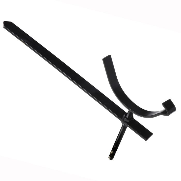 Hargreaves Cast Iron 115mm Beaded Half Round Galv Rise & Fall Bracket - Painted Black