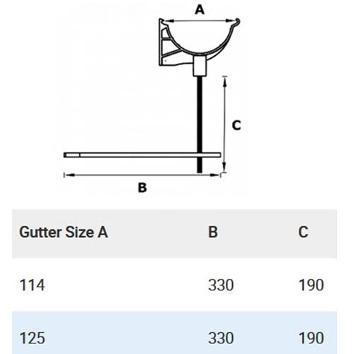 115mm (4.5") SnapIT Express Aluminium Half Round Rise & Fall Bracket - One of 26 Standard RAL Colours TBC