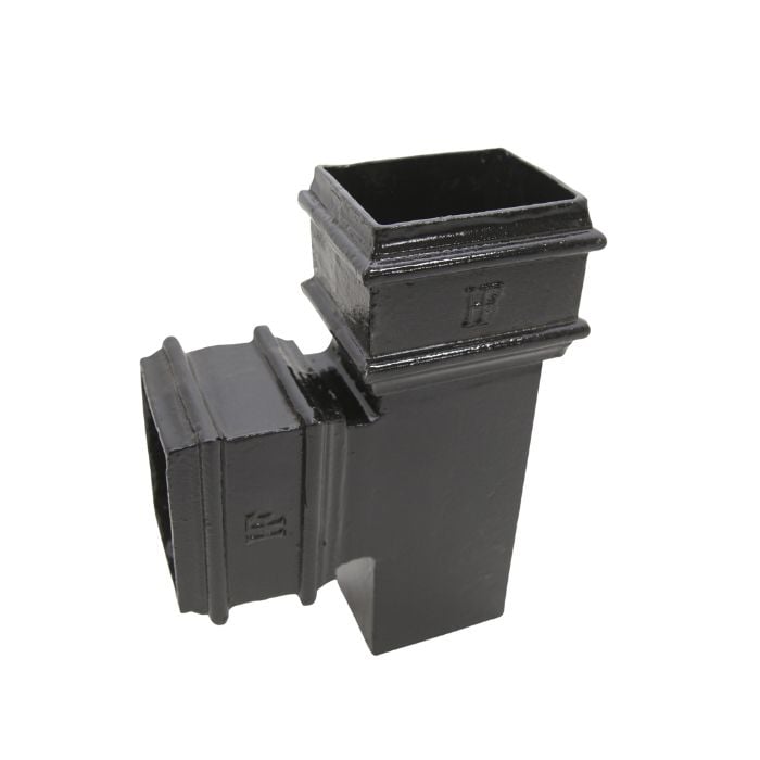 Hargreaves Cast Iron 150x100mm 92.5 Degree Rectangular Branch - Painted Black