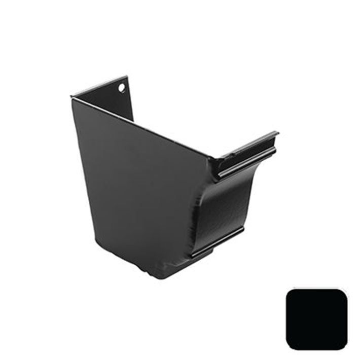 Alumasc 5x4 Moulded Ogee Left Hand Stopend - Matt Black