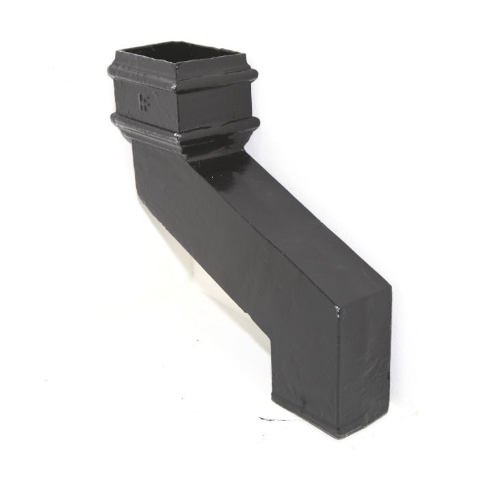 Hargreaves Cast Iron 150x100mm Rectangular Side Offset 457mm Projection - Painted Black
