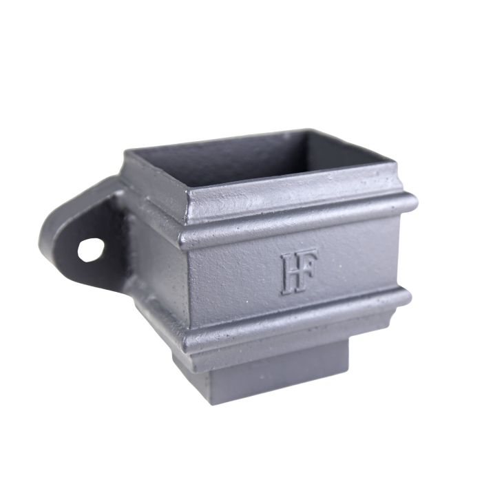 Hargreaves Cast Iron 125x70mm Eared Rectangular Loose Socket with Spigot - Primed