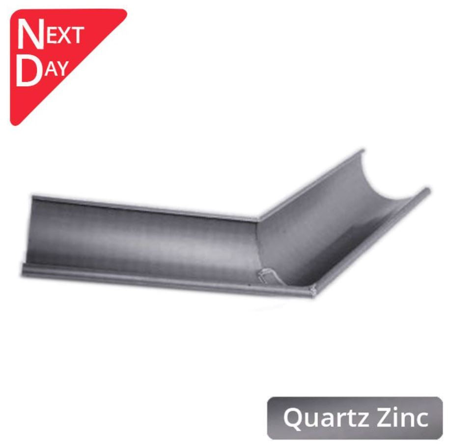 125mm Half Round Quartz Zinc 135 Degree External Gutter Angle