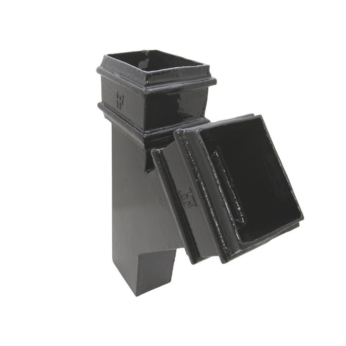 Hargreaves Cast Iron 150x100mm 135 Degree Rectangular Branch - Painted Black