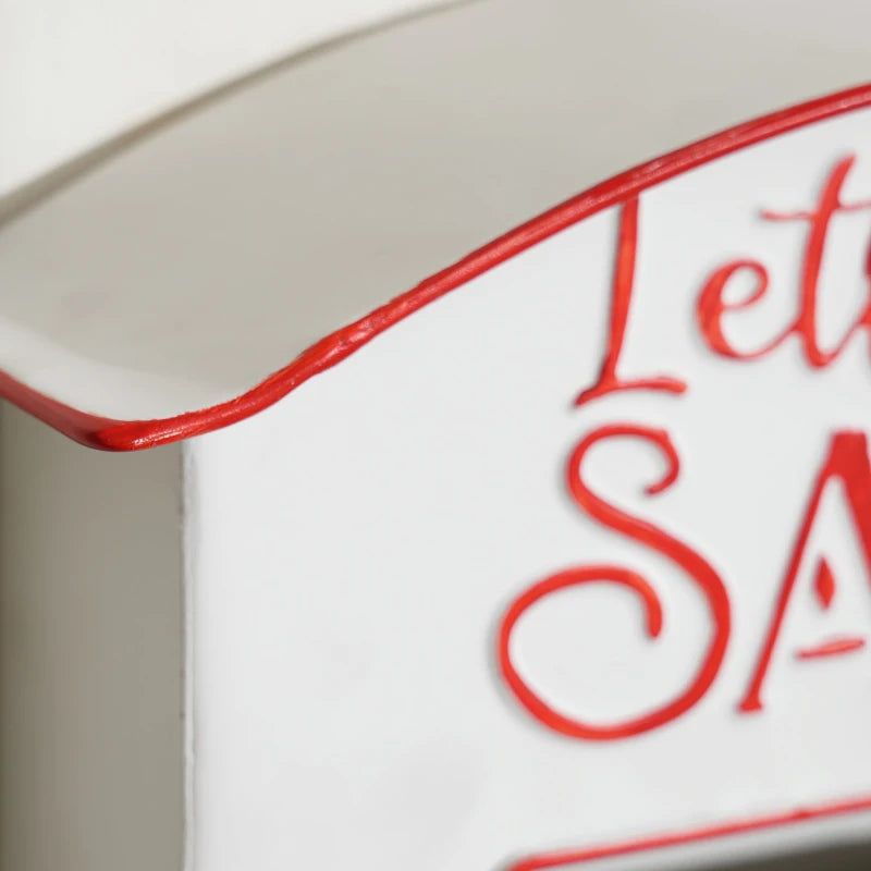 A5 Christmas Letter Postbox - Festive White & Red Design for Holiday Mail, Perfect for Letters to Santa