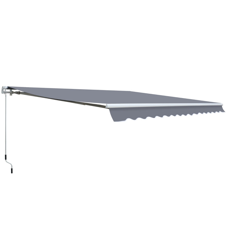 Grey 4m x 3m Awning - Fully Retractable