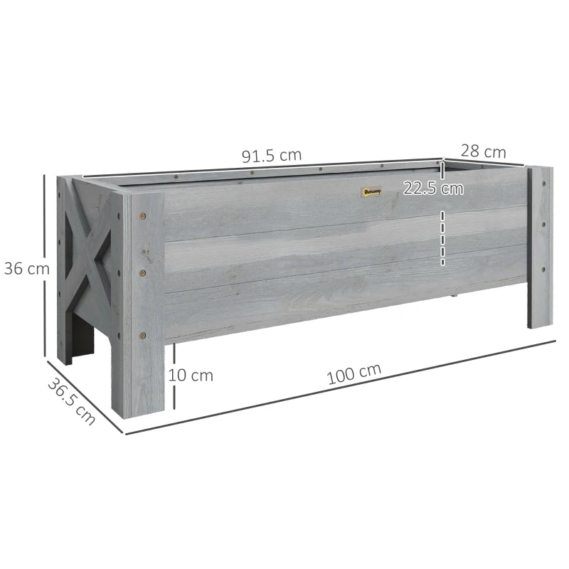 58L Garden Raised Bed Grow Container for Outdoor Plants