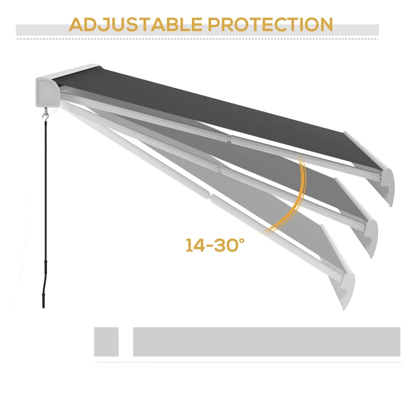 4m x 3m Retractable Electric Awning With Remote and Aluminium Frame