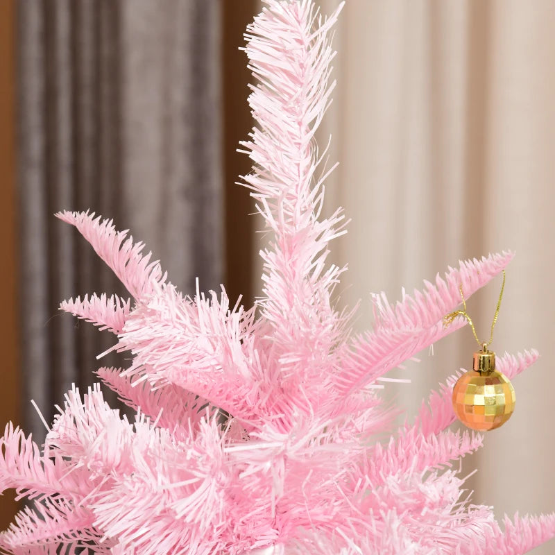 5FT Pink Artificial Christmas Tree with Automatic Open - Perfect Holiday Decoration for Home Parties and Festive Celebrations