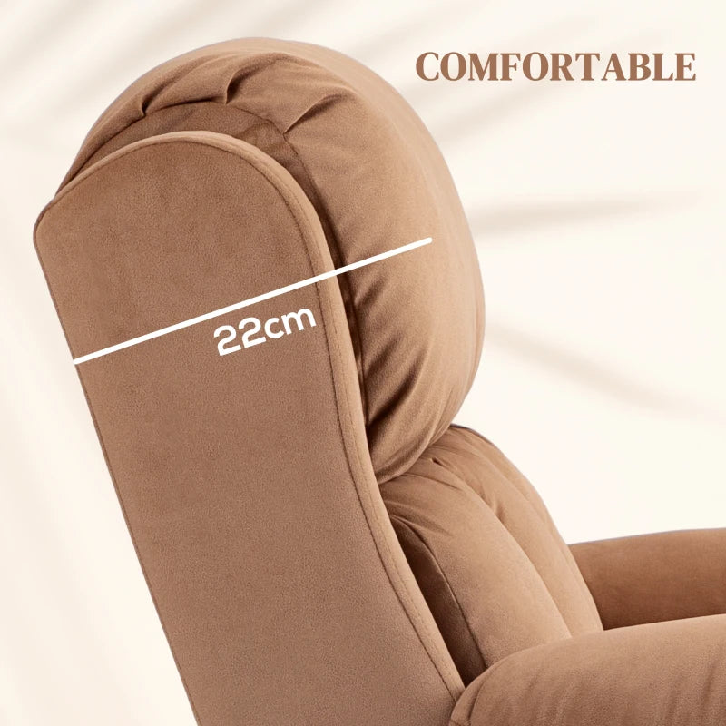 Electric Reclining Lift Chair with Eight Massage Points and Remote Control - Brown Comfort Solution