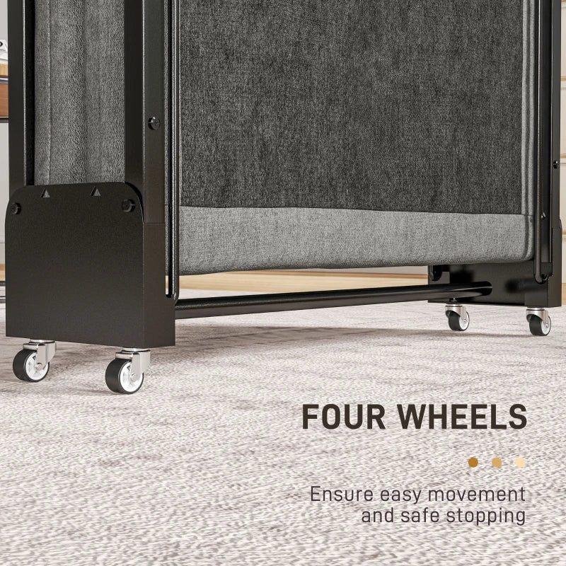 Portable Folding Bed for Guests Lightweight Compact Design Easy Storage Grey Color