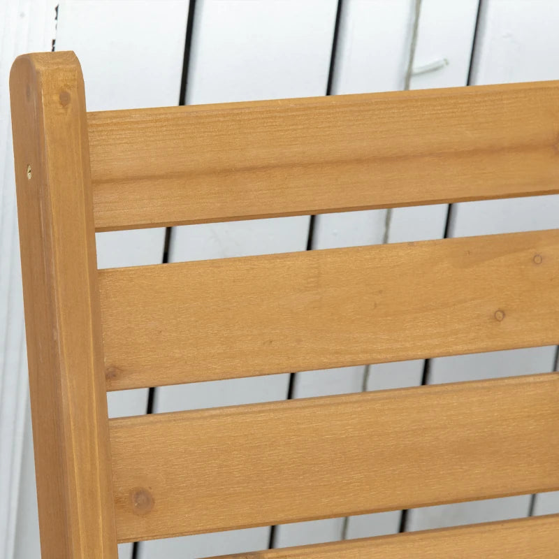 Rustic Wooden Garden Rocking Bench, 2-Seater Loveseat with Adjustable Backrests