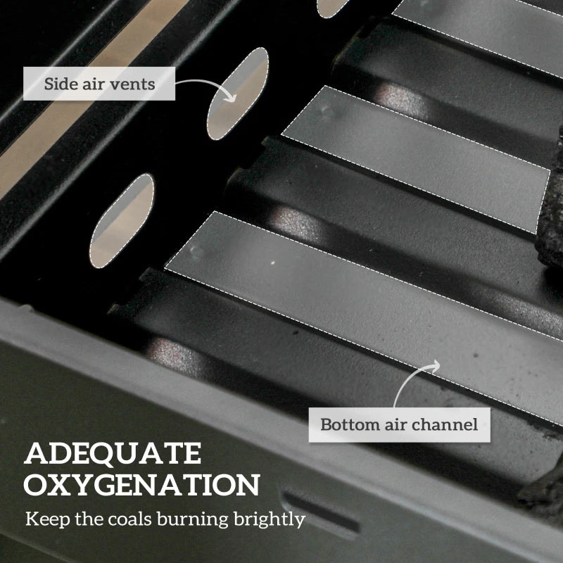 Portable Foldable Charcoal Grill - Compact Black BBQ for Outdoor Cooking and Camping